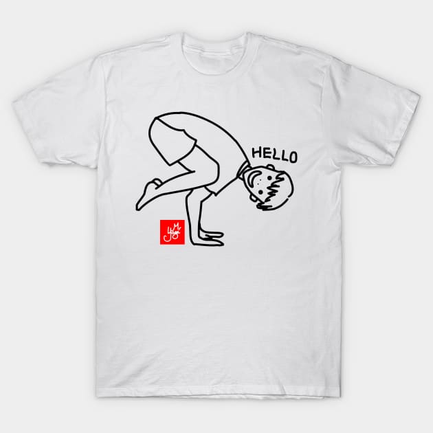 HELLO (YOGA) T-Shirt by MoreThanThat